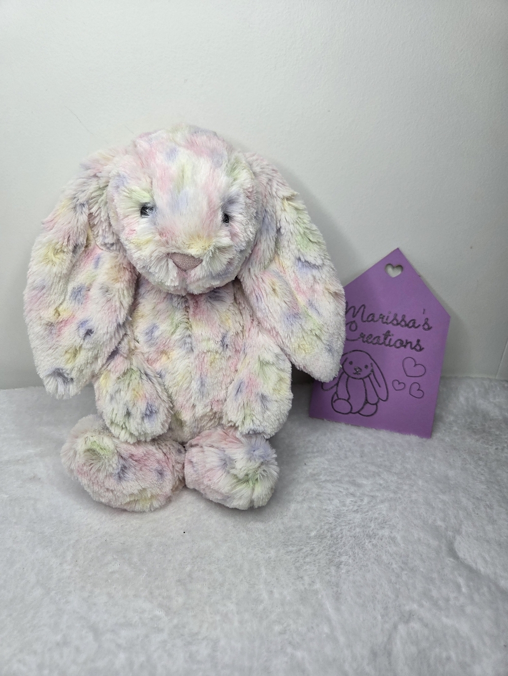 SOLD - BNWT Customized Jellycat Medium Bashful Bunny "Jellycat"